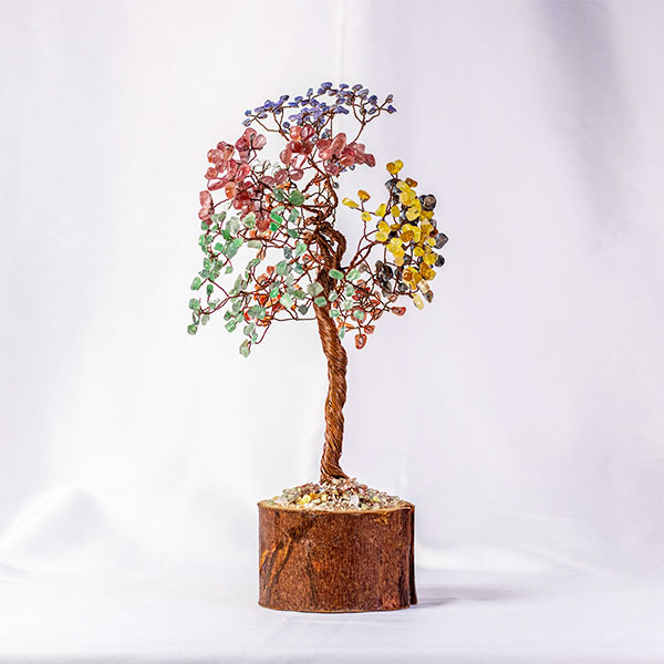 Tanzanite, Quartz, Green Aventurine, Sun Stone, Opal, Golden Shine, Red Aventurine Tree