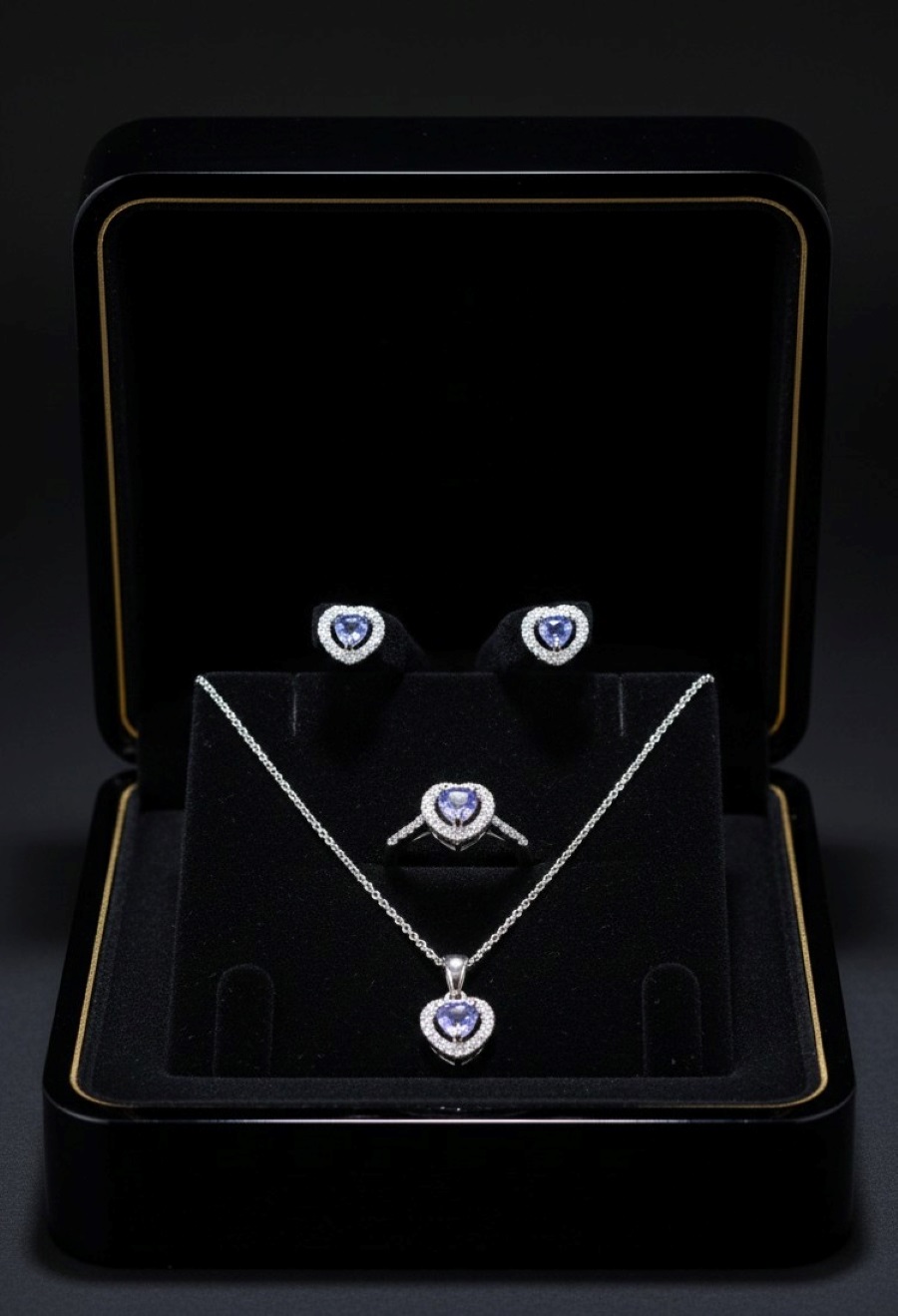 Leah's Heart Tanzanite Set 