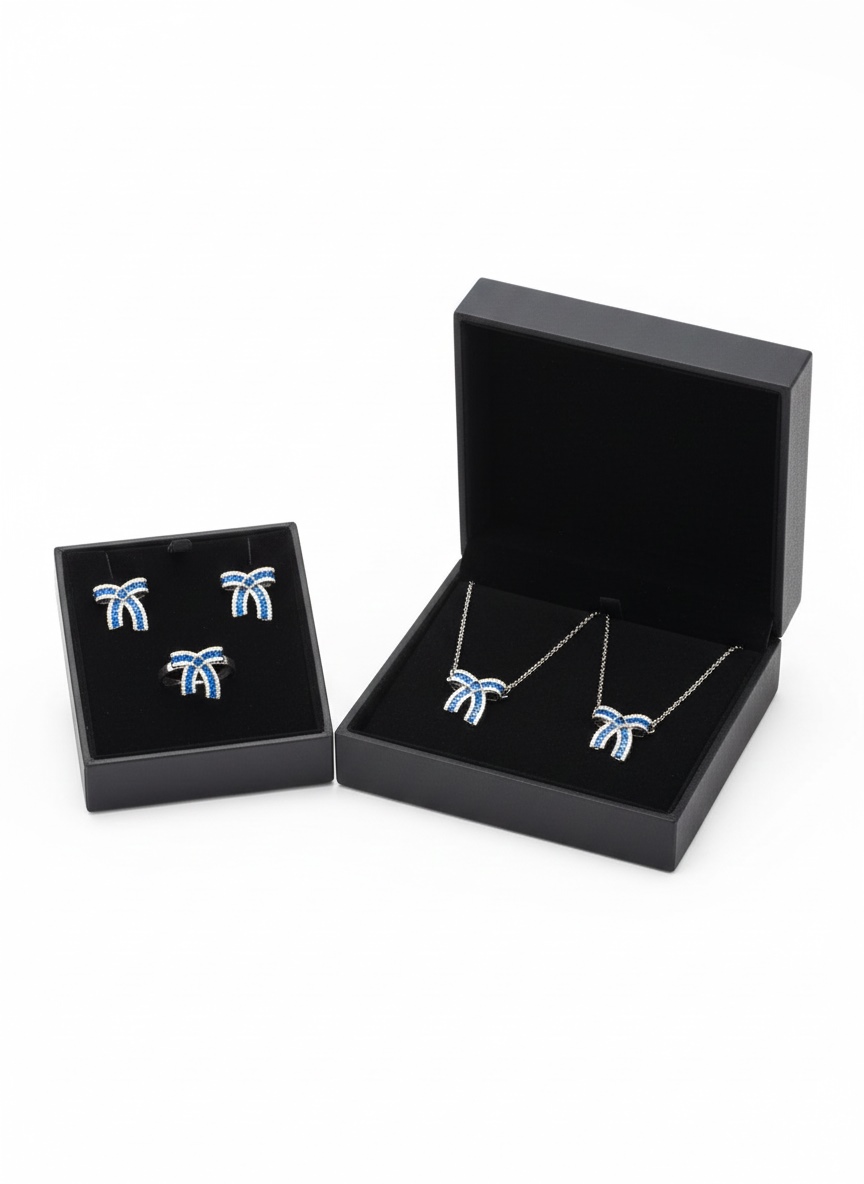 Ribbon/bow Set In 925 Silver